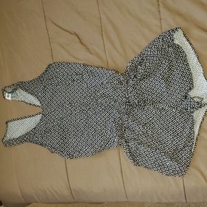 Black and white diamond shaped romper